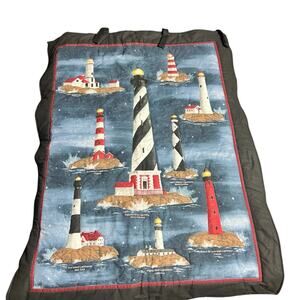 Lighthouse Quilt Wall Hanging 38x28 Nautical Coastal Decor